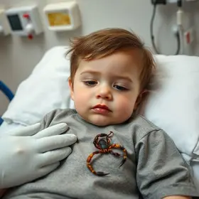 criança picada por escorpião
