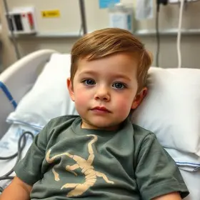 menino de 2 anos picado por escorpião