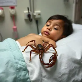 menino picado por escorpião